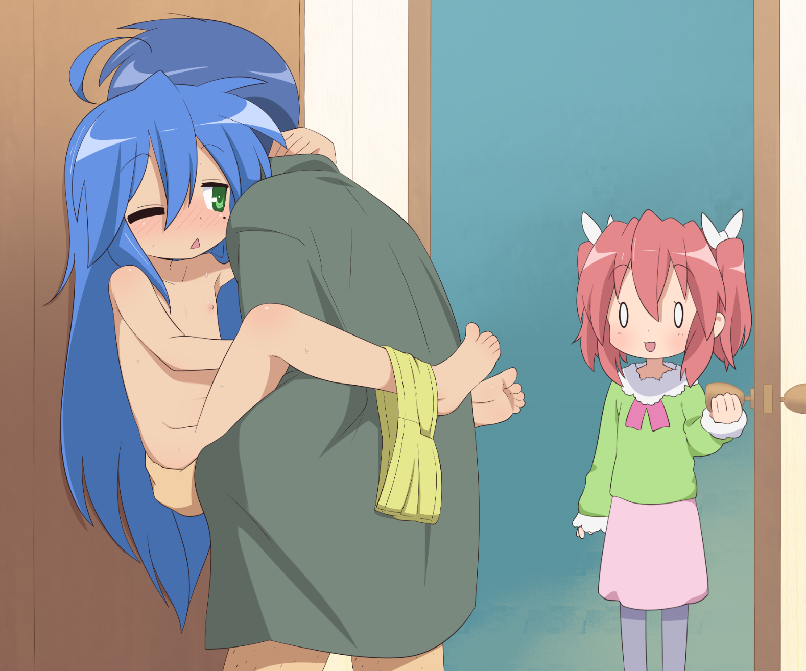 Konata_Izumi Lucky_Star ShinodaGE Sojiro_Izumi Yutaka_Kobayakawa