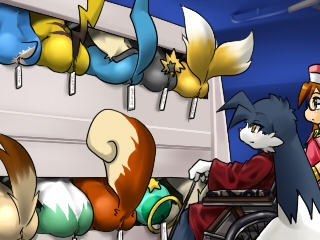 Abomasnow Espeon Klonoa Klonoa_(series) Krystal Leafeon Lolo Lucario Pikachu Porkyman Sonic_the_Hedgehog_(series) Star_Fox Tails crossover tagme