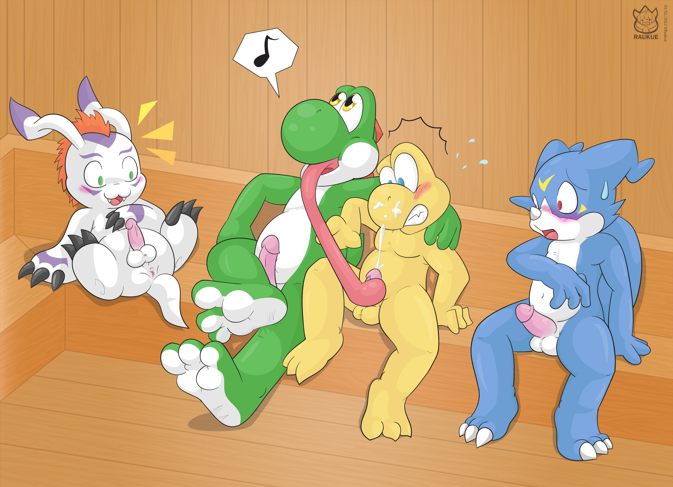 Post 805534 Crossover Digimon Gomamon Koopa Koopatroopa Raukue Supermariobros Veemon Yoshi 9637