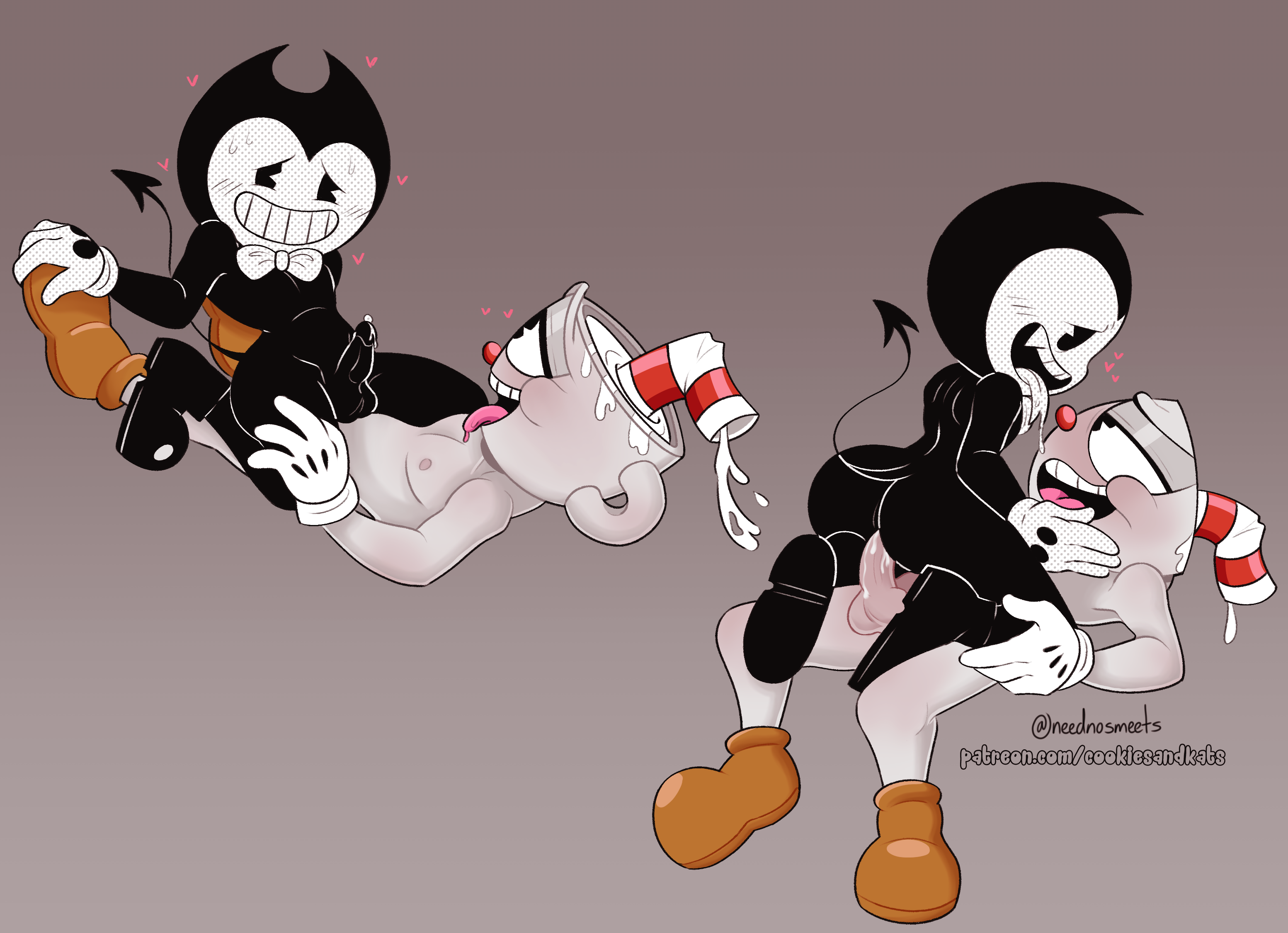 Post 5646124: Bendy Bendy_and_the_Ink_Machine crossover Cuphead  Cuphead_(series)