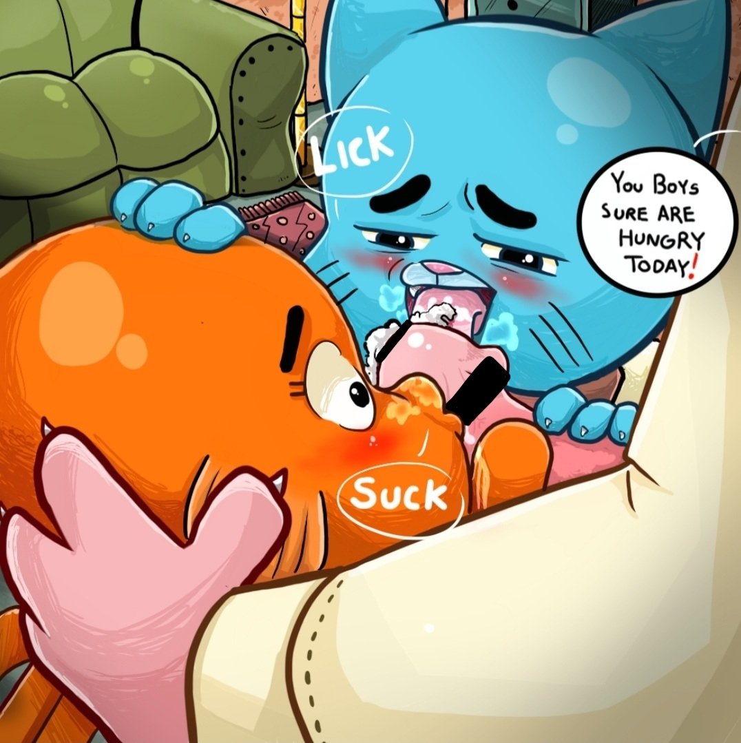 Darwin_Watterson Gumball_Watterson MrShotaroEtsuko Richard_Watterson The_Amazing_World_of_Gumball