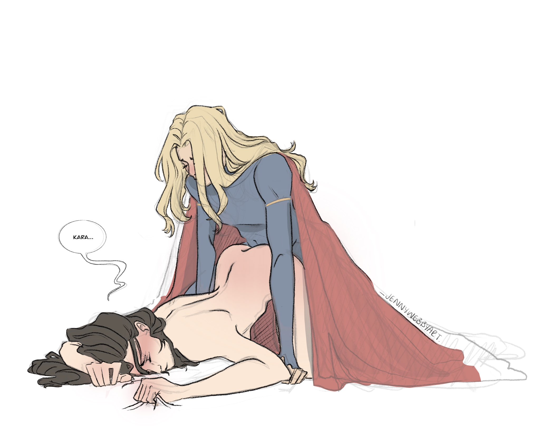 DC Kara_Danvers Lena_Luthor Supergirl Supergirl_(TV_Series) Supergirl_(series) Superman_(series) jennywebbyart