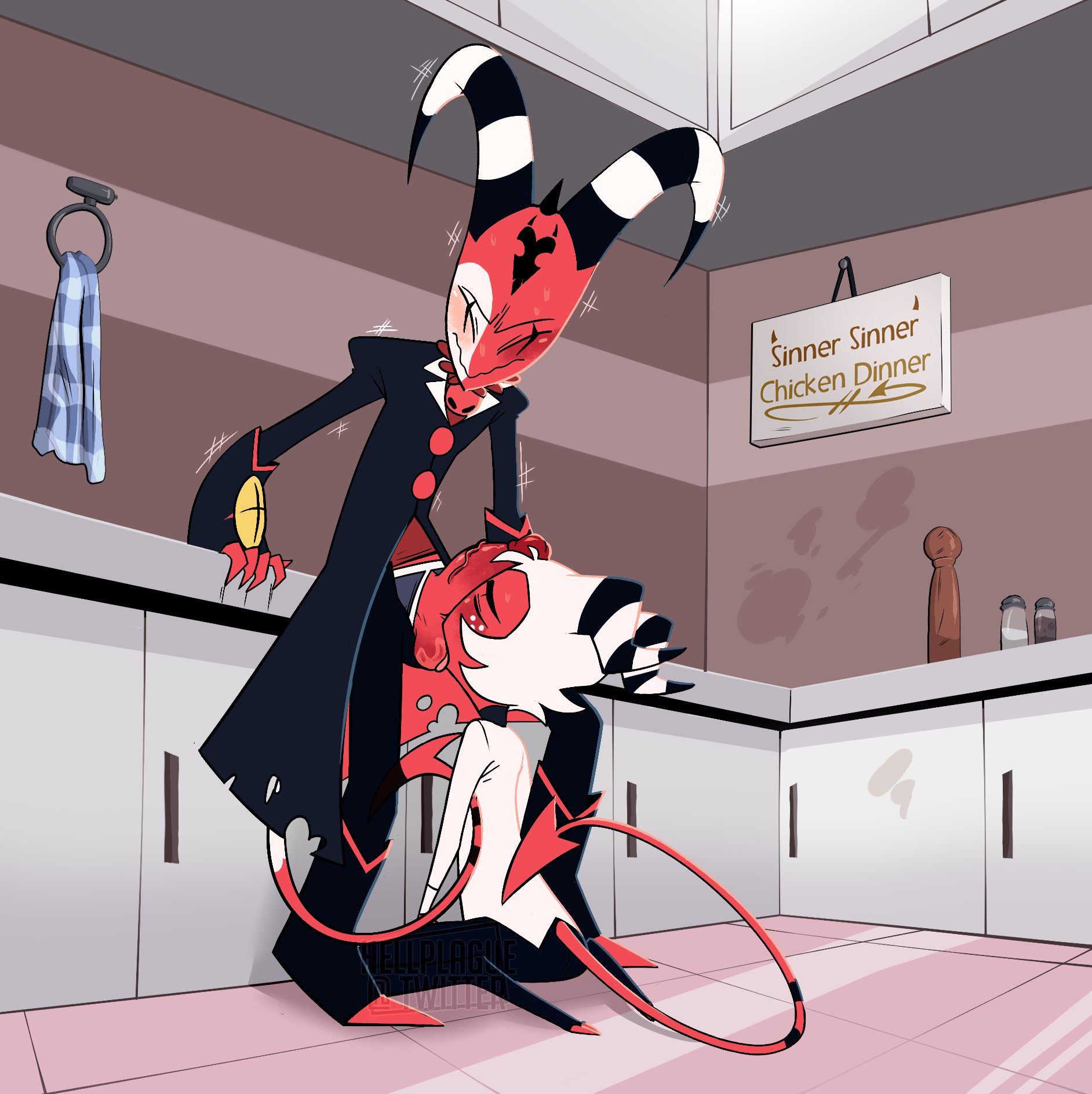 Helluva boss blitzo x moxxie