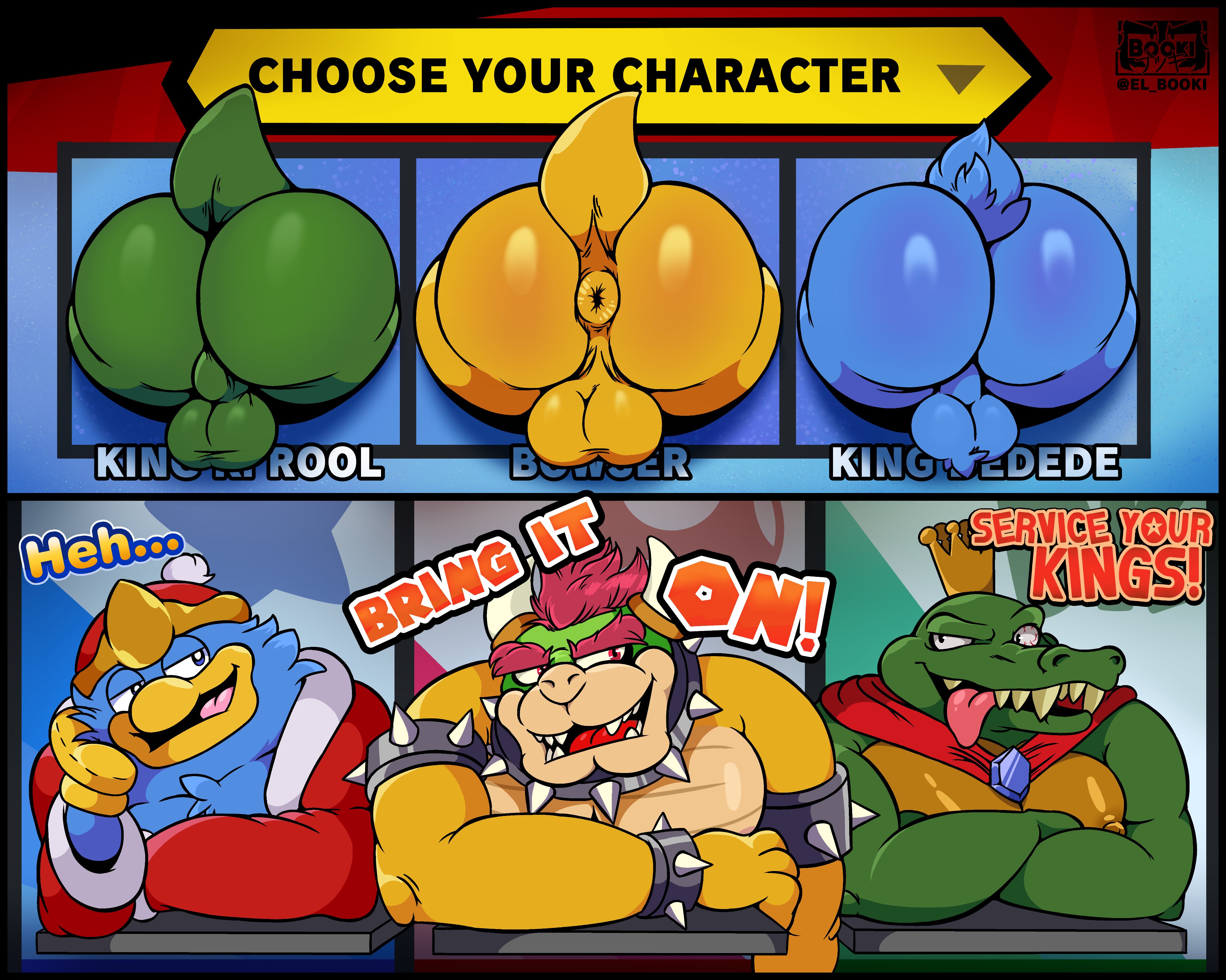 Post 4860698: Bowser crossover Donkey_Kong_Country el_booki King_Dedede  King_K._Rool Kirby_(series) Koopa Kremling Super_Mario_Bros.  Super_Smash_Bros.