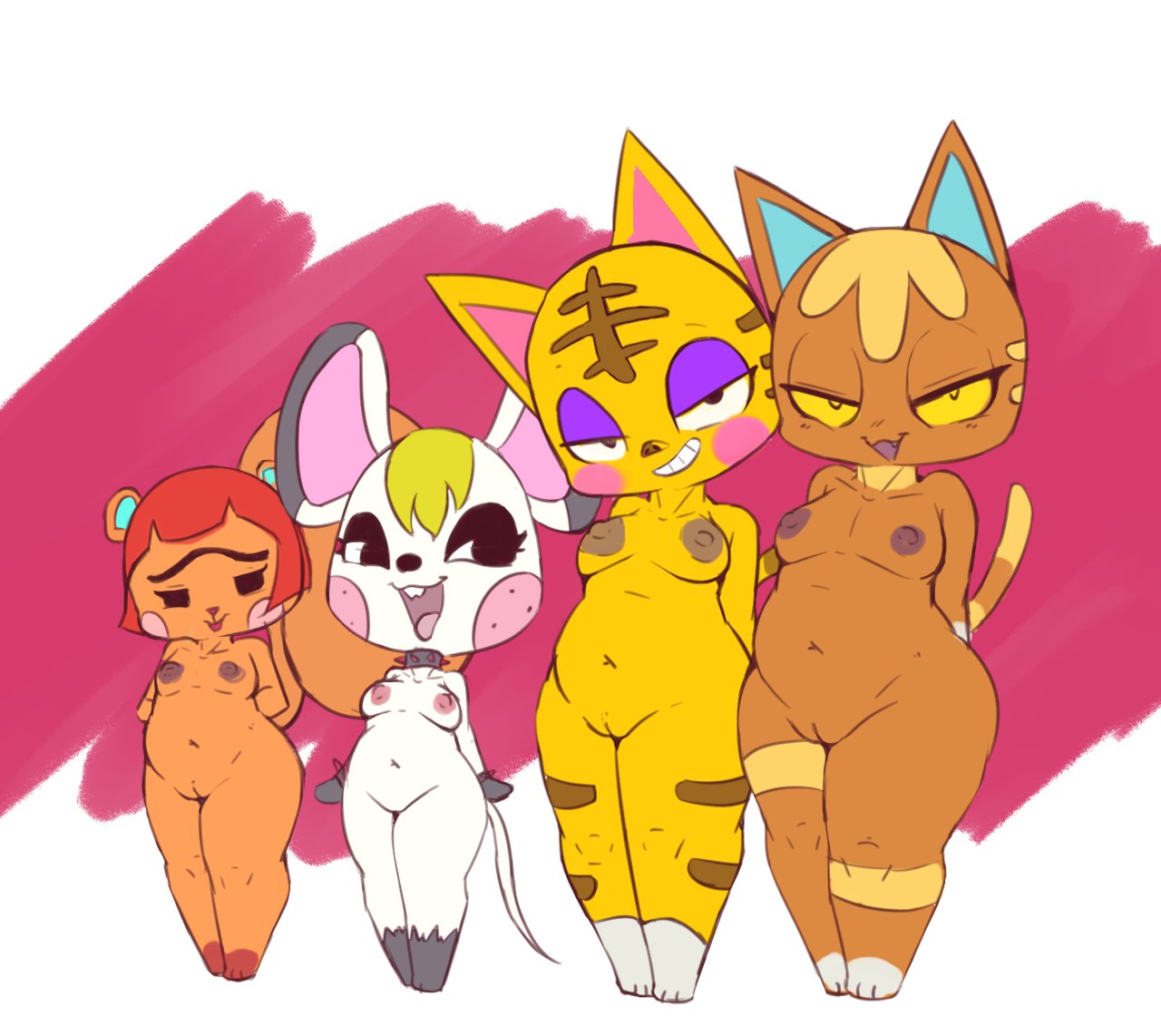 Animal_Crossing Bella Hazel Katt Tabby Vono