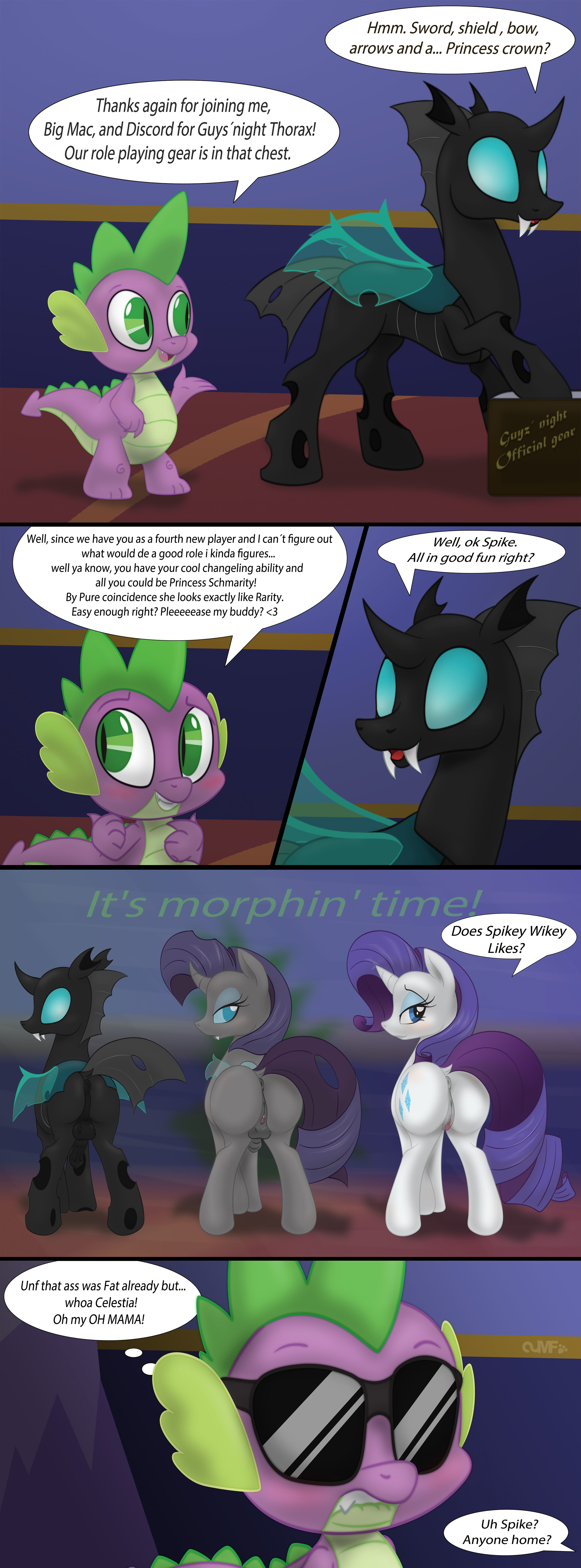 Changeling Dat_Ass Friendship_is_Magic Mini-Feru My_Little_Pony Rarity Spike Thorax comic meme