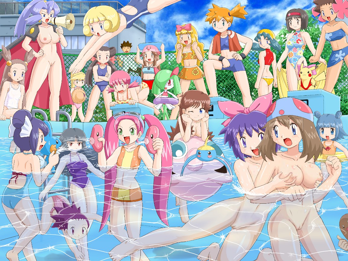 Ash_Ketchum Ashley_Ketchum Brock Chansey Clair Diglett Erika Green Greta Janine Jasmine Jigglypuff Jovi Kelly Kirlia Kris Liza_(Hoenn) Lovrina Luvdisc May Misty Mudkip Phoebe Pikachu Porkyman Roxanne Sabrina Soara Surskit Whitney Yellow edit