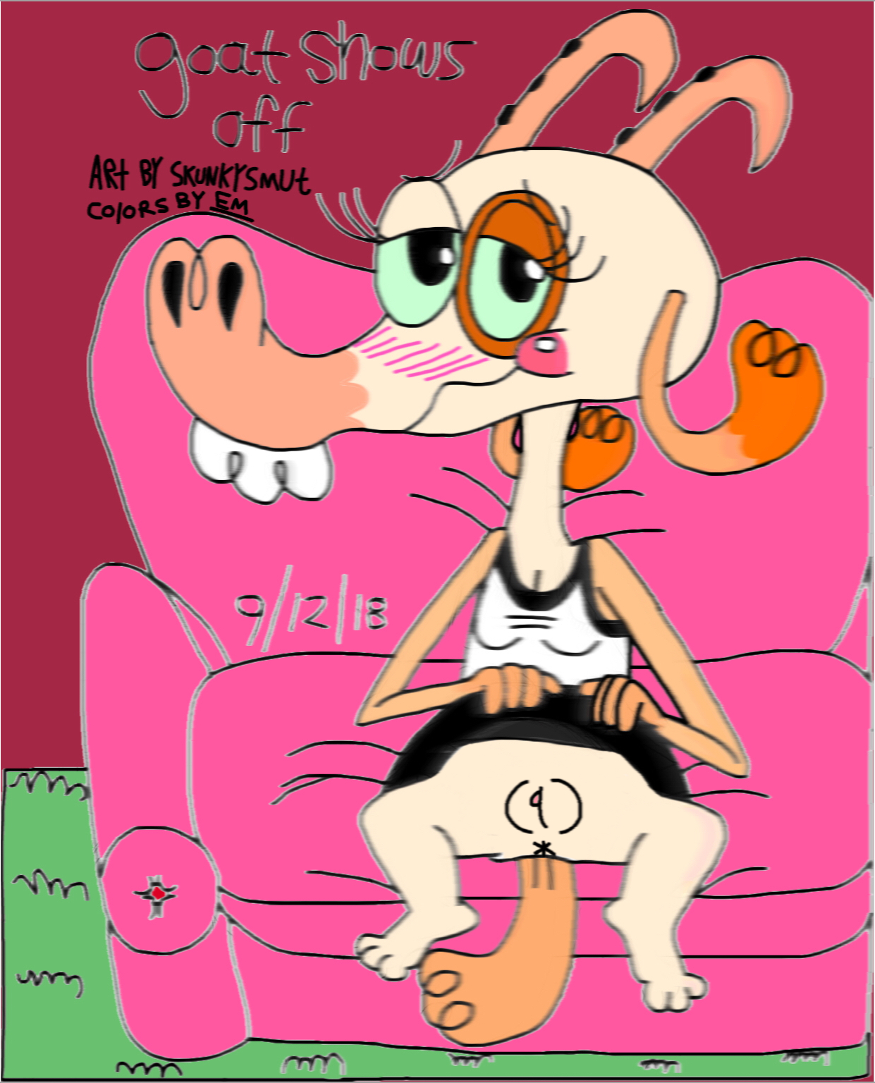 Post 4378441: edit Em_(Cartoonist) Goat Pig_Goat_Banana_Cricket ToonOphile