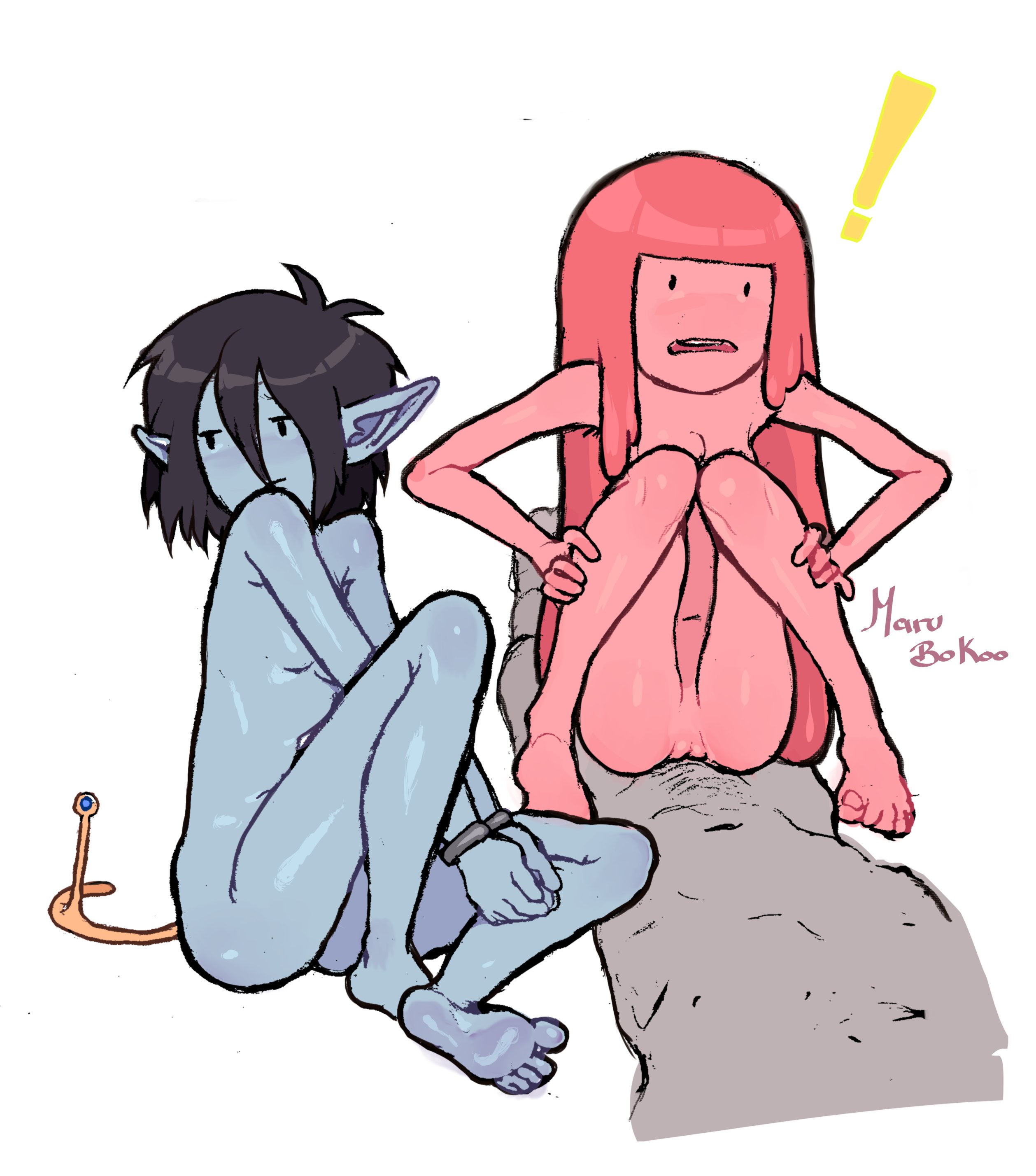 Adventure_Time Marceline Princess_Bubblegum marubokoo