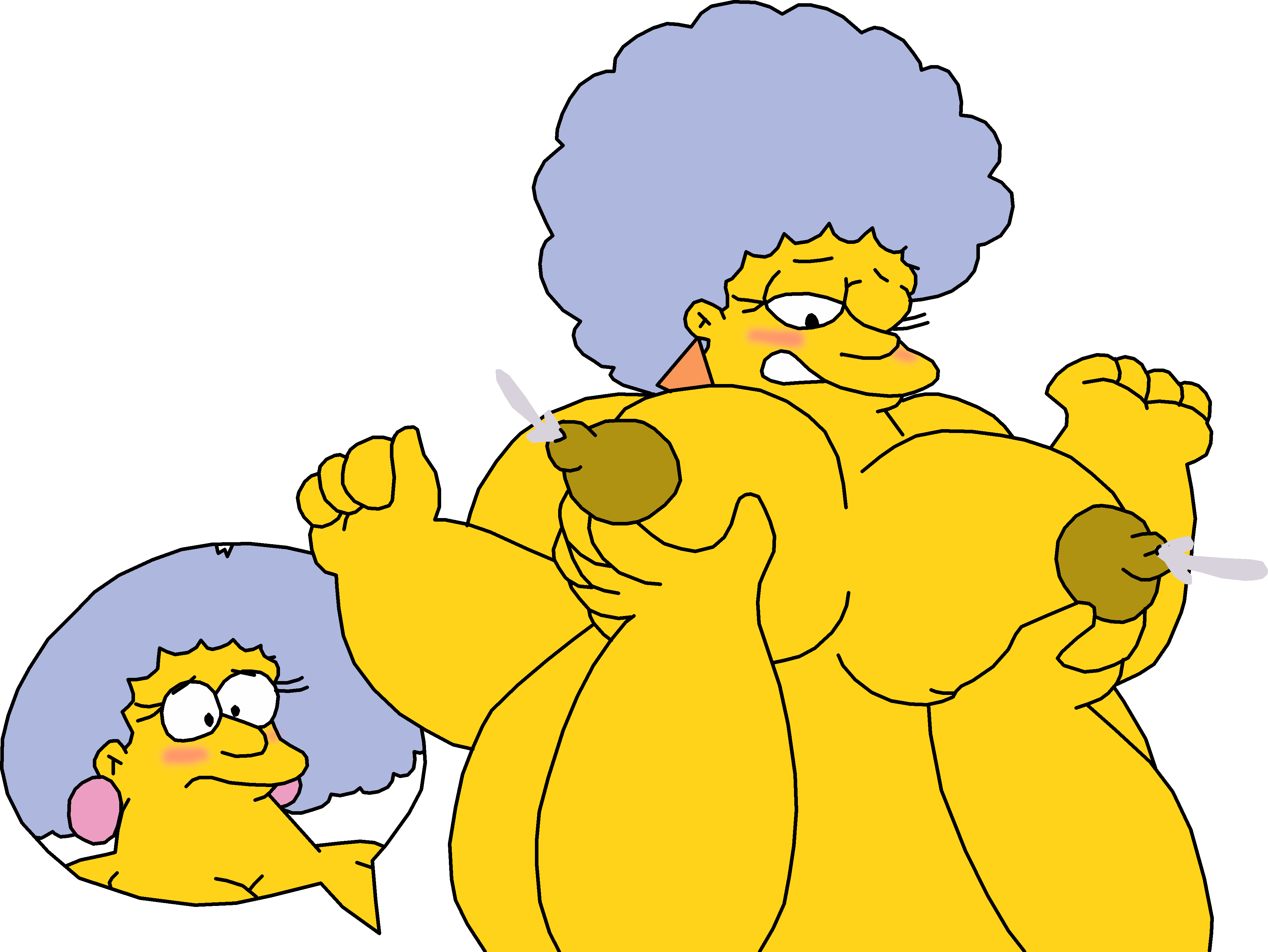 JayTheBrainMann Patty_Bouvier Selma_Bouvier The_Simpsons