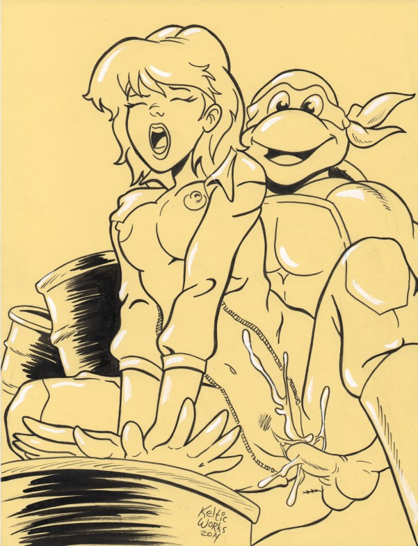 April_O'Neil Keltic Michelangelo TMNT_1987 Teenage_Mutant_Ninja_Turtles