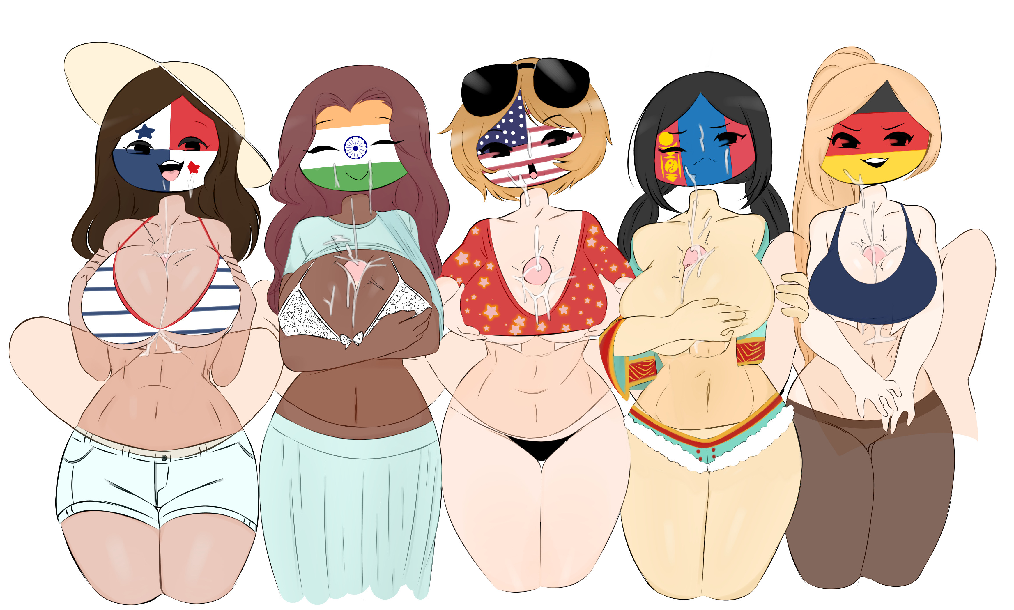 Post America Countryhumans Flawsy Germany India Mongolia