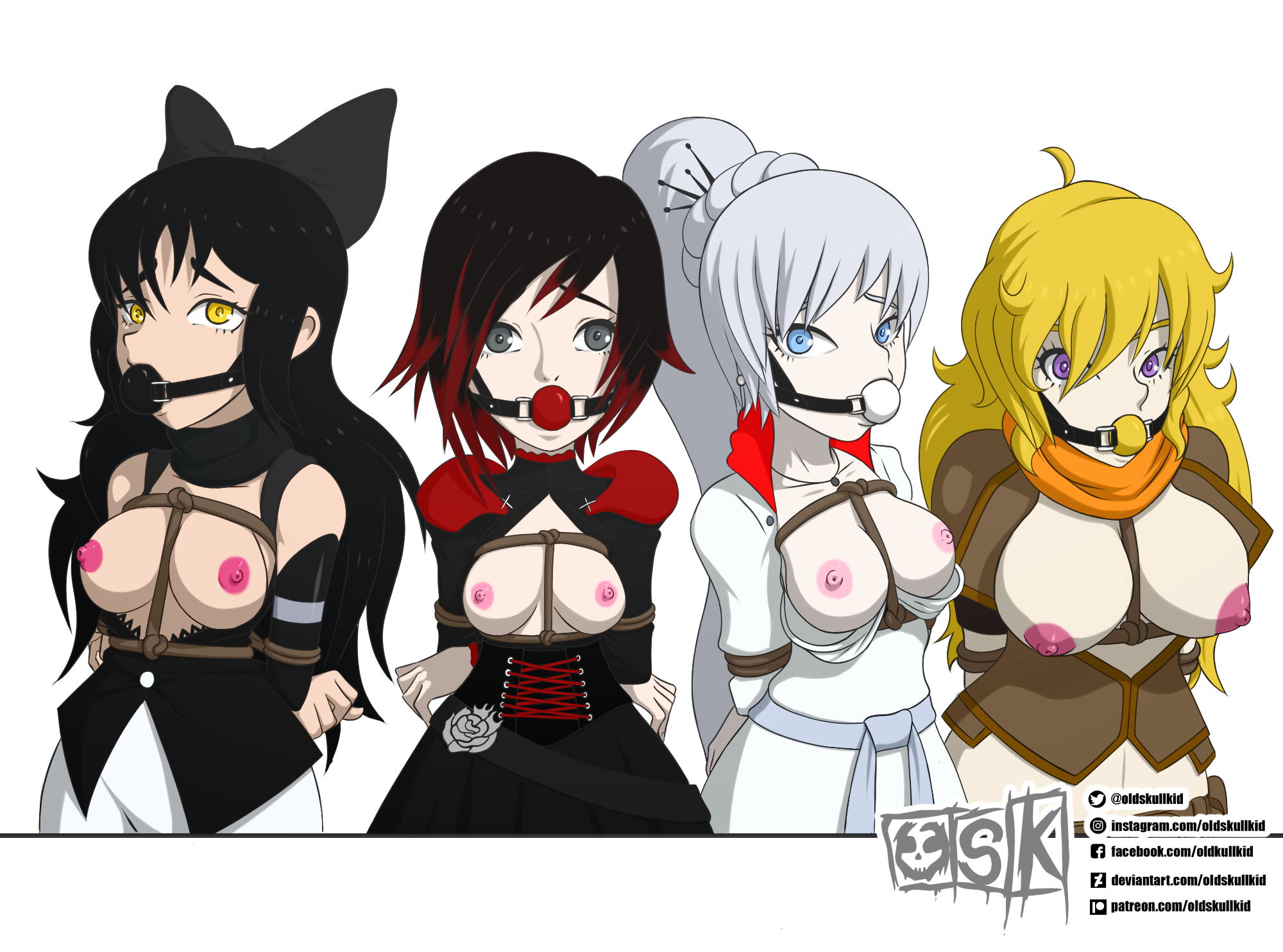 Post 3346458: Blake_Belladonna oldskullkid Ruby_Rose RWBY Weiss_Schnee  Yang_Xiao_Long