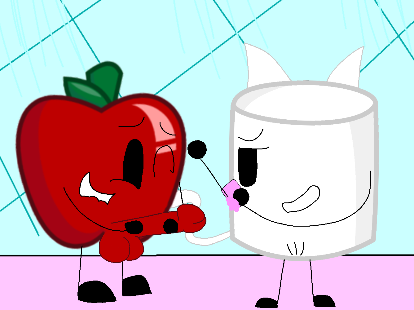 Post 3830227 Apple Comic Crossover Inanimateinsanity Jujushehadeh2019 Marshmallow