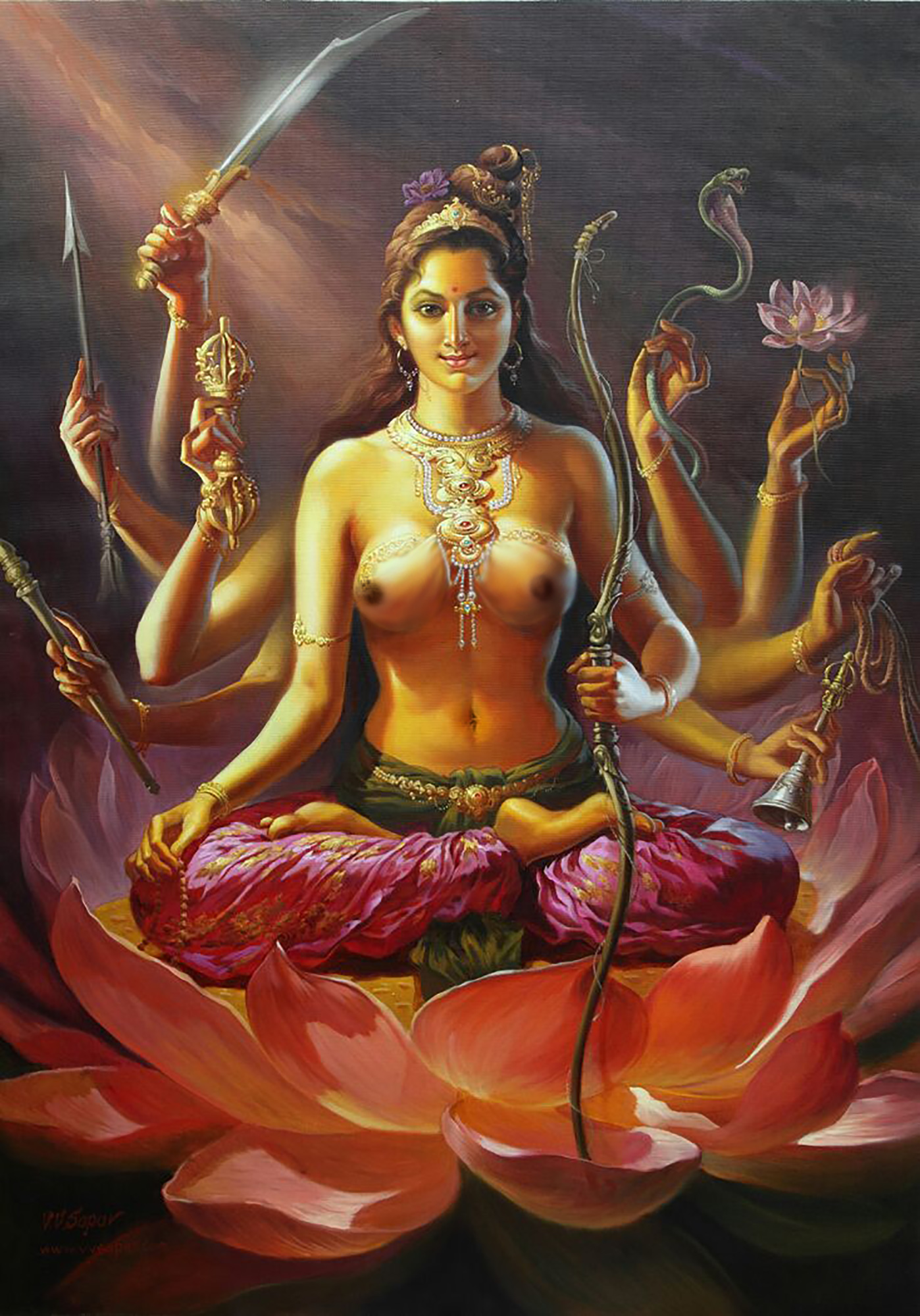 Post Bindi Devi Durga Goddess Hinduism India V V Sapar