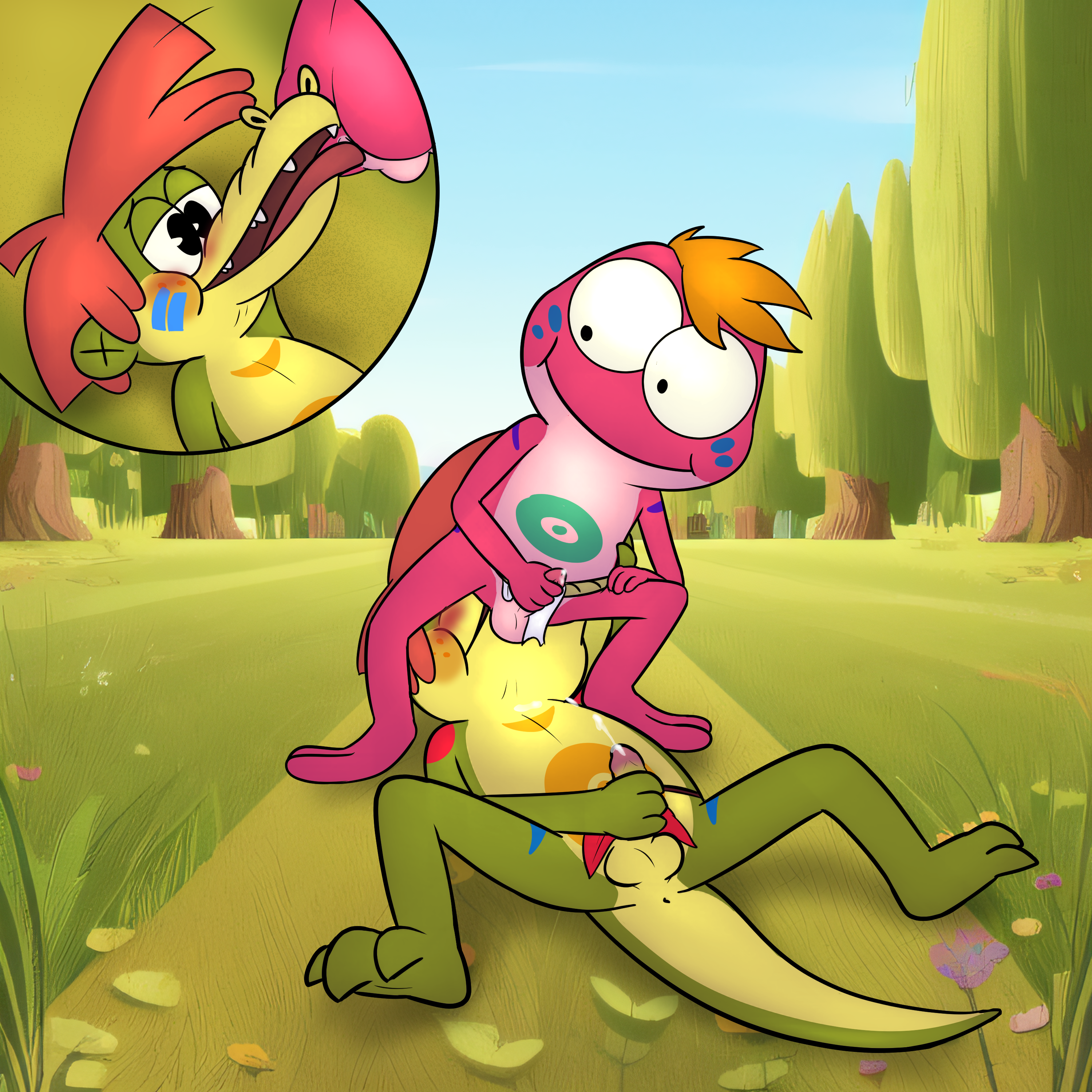 Amphibia Arlo_Beauregard Arlo_the_Alligator_Boy Sprig_Plantar TribalDragon crossover