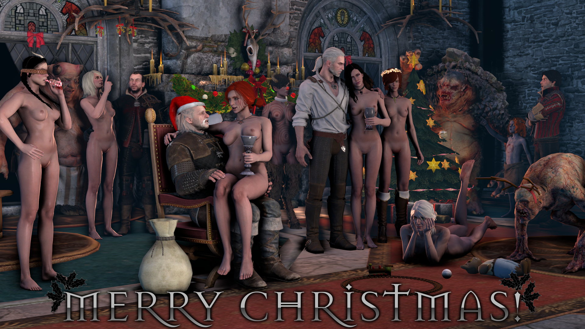 Post Christmas Ciri Eskel Geralt Of Rivia Johnny Keira Metz Lambert Philippa Eilhart