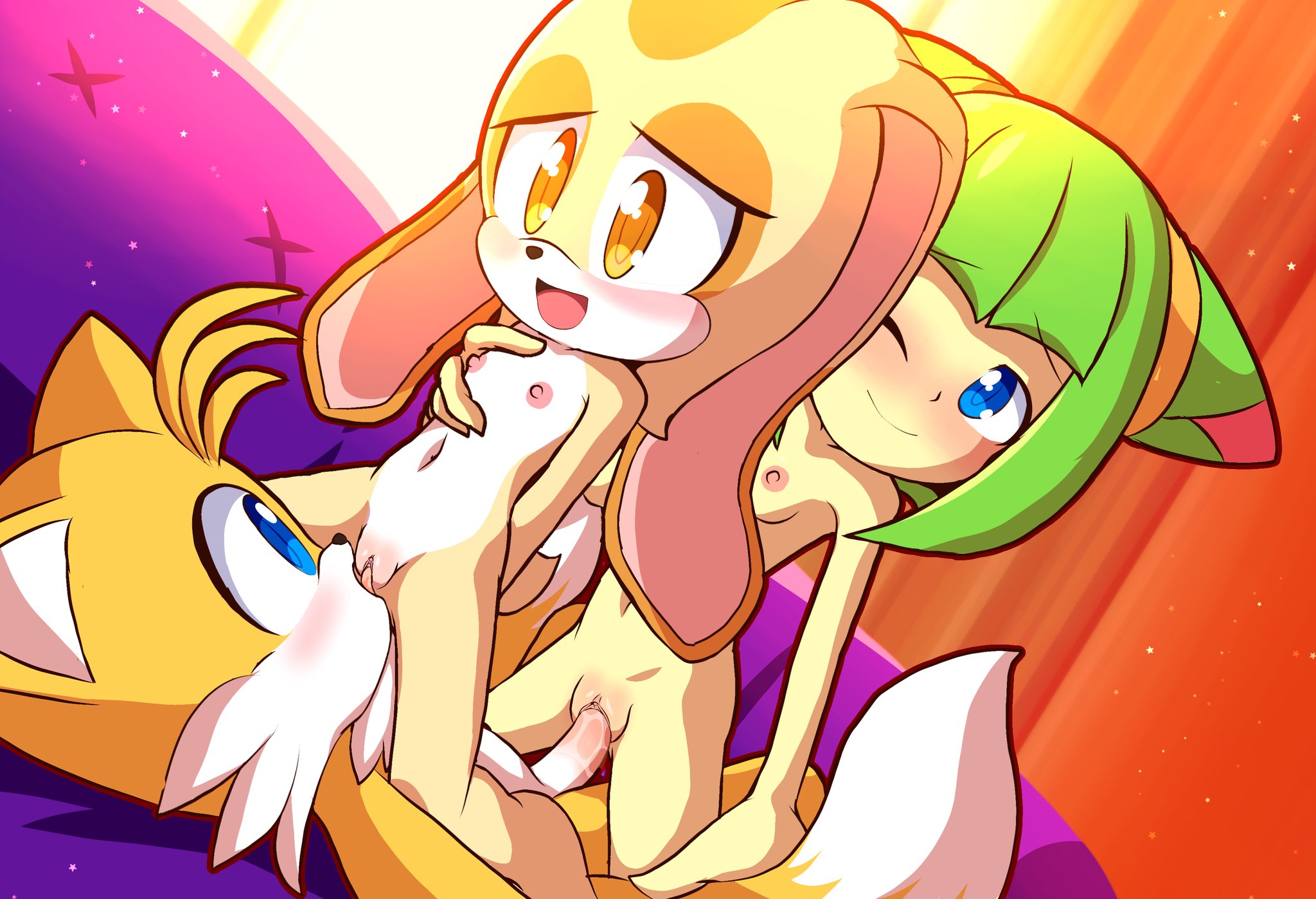 Buckhori Cosmo_the_Seedrian Cream_the_Rabbit Sonic_X Sonic_the_Hedgehog_(series) Tails