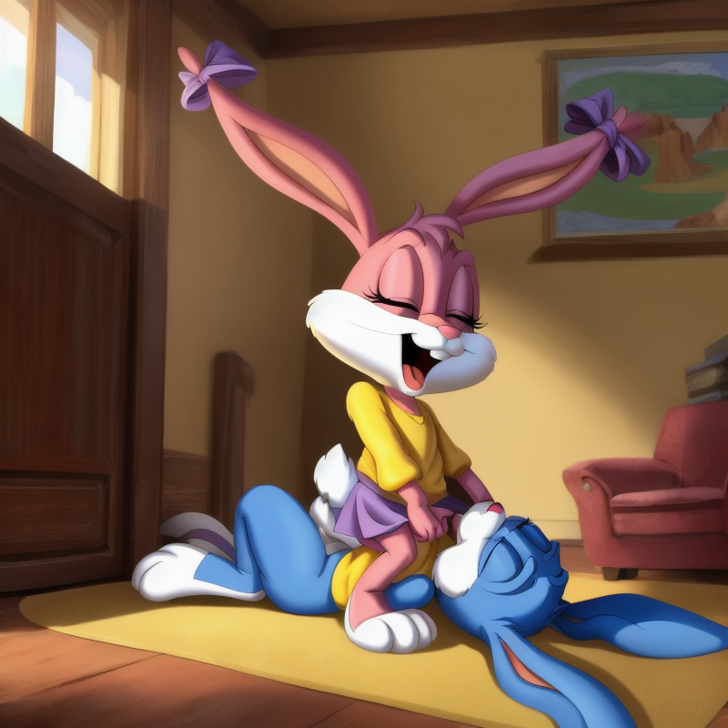 AI-generated Babs_Bunny Buster_Bunny Onstatobol Tiny_Toon_Adventures