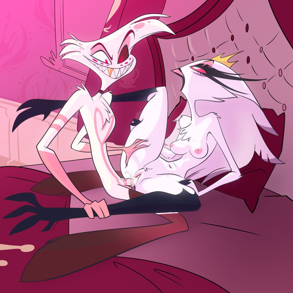 Post 5471679: Angel_Dust Hazbin_Hotel Helluva_Boss Stella_Goetia