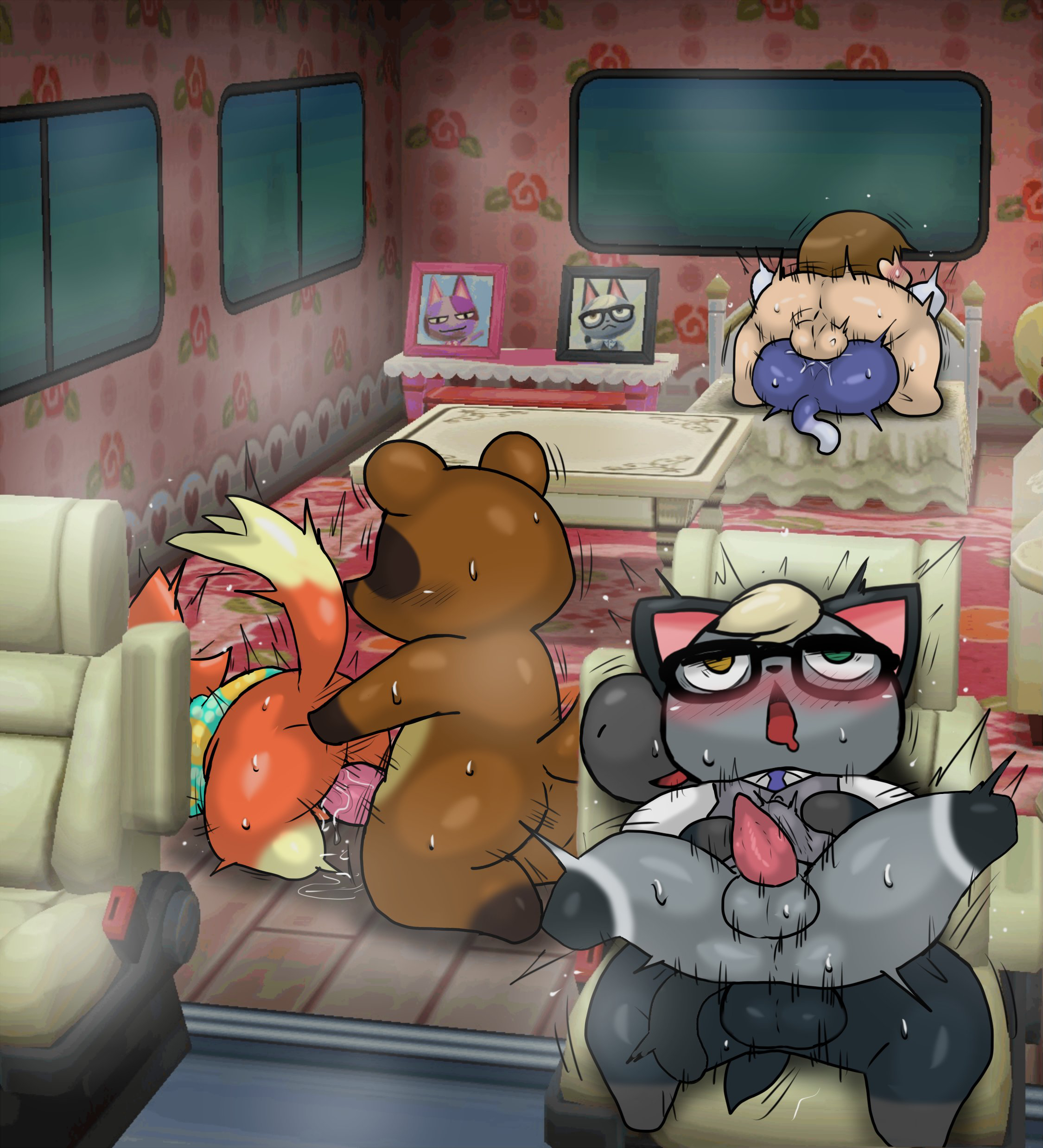 Animal_Crossing Animal_Crossing_Boy Audie Bob Raymond Roscoe Rover Tom_Nook enigi09