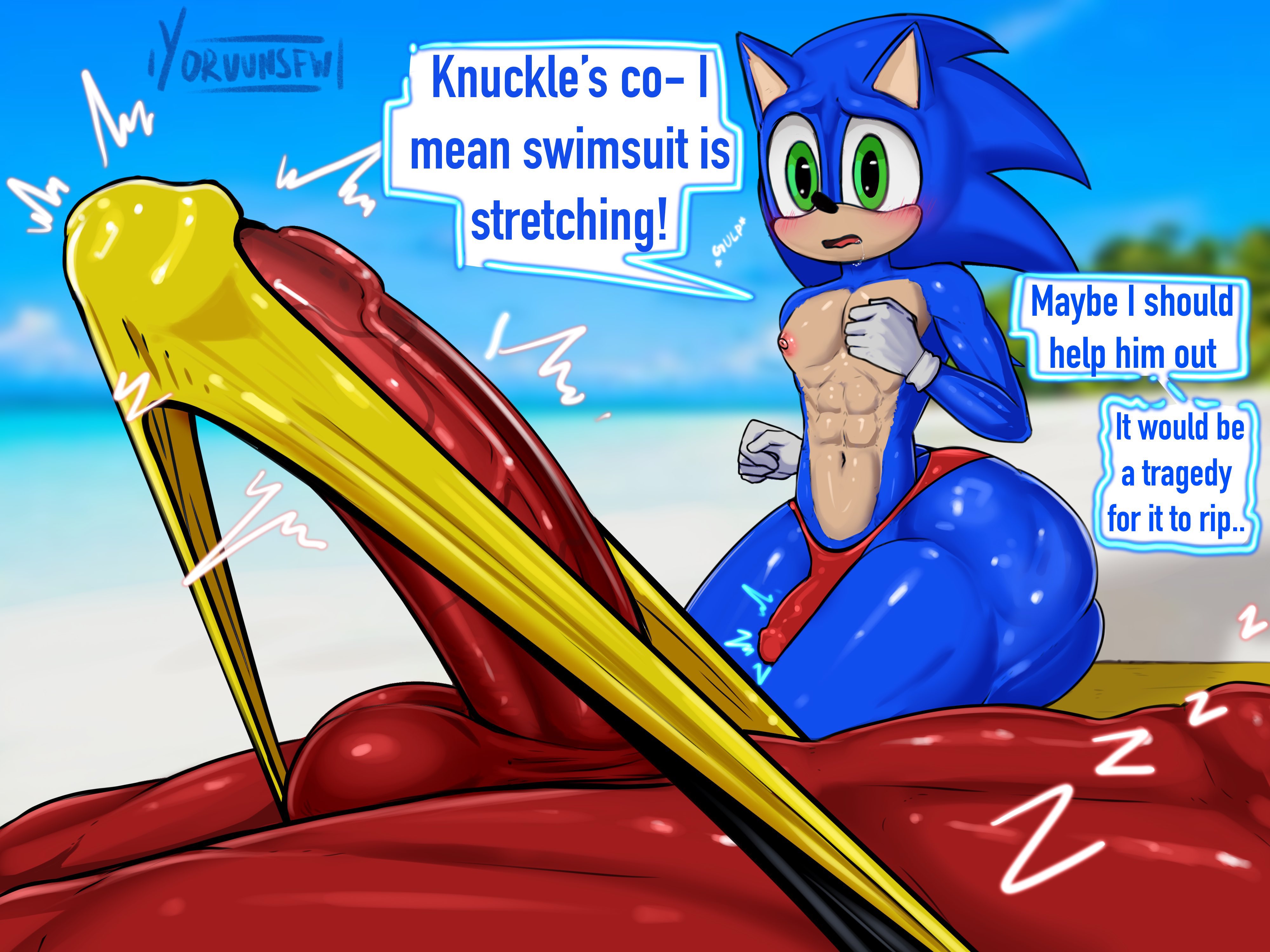 Knuckles_the_Echidna Sonic_the_Hedgehog Sonic_the_Hedgehog_(series) yoruunsfw