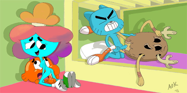 ArotOKa Darwin_Watterson Gumball_Watterson Penny_Fitzgerald Rachel_Wilson The_Amazing_World_of_Gumball