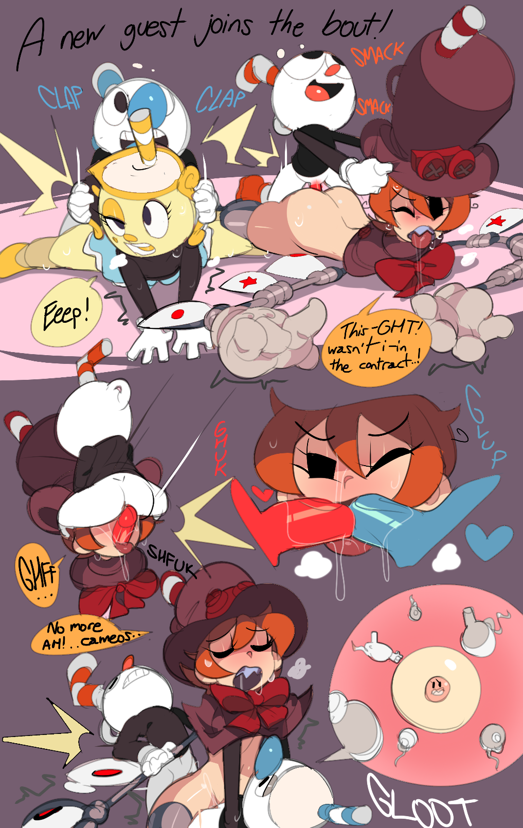 Post 4157091: Captain_Kirb crossover Cuphead Cuphead_(series) Ms._Chalice  Mugman Peacock Skullgirls