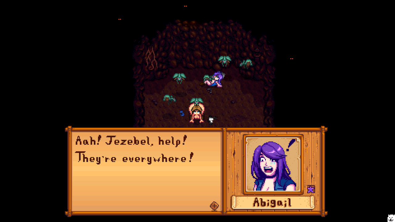 Post Abigail Animated Below Depth Stardew Valley