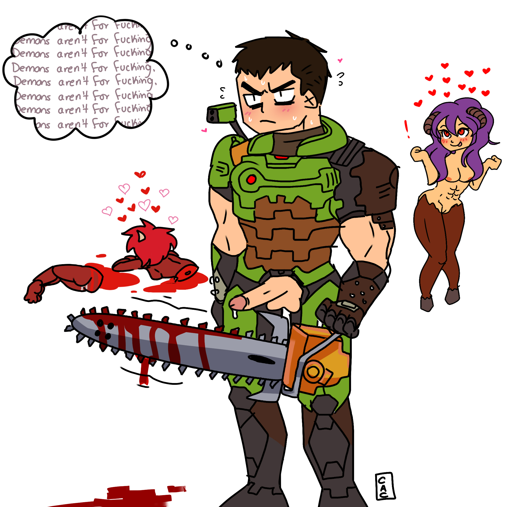 Post 3713909 Doom Doomguy Hdoom Hellknight Imp Kakophonien Rule63