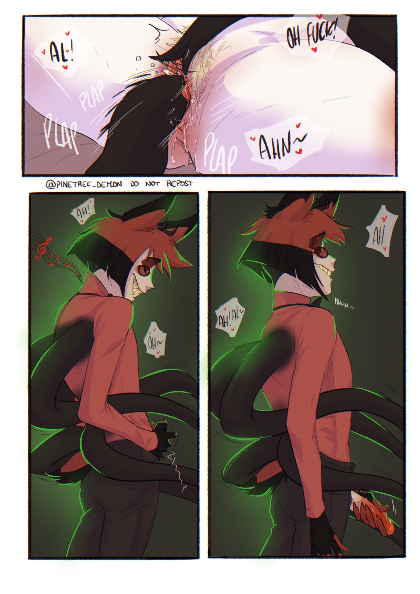 Alastor Charlie_Morningstar Hazbin_Hotel comic pinetree_demon