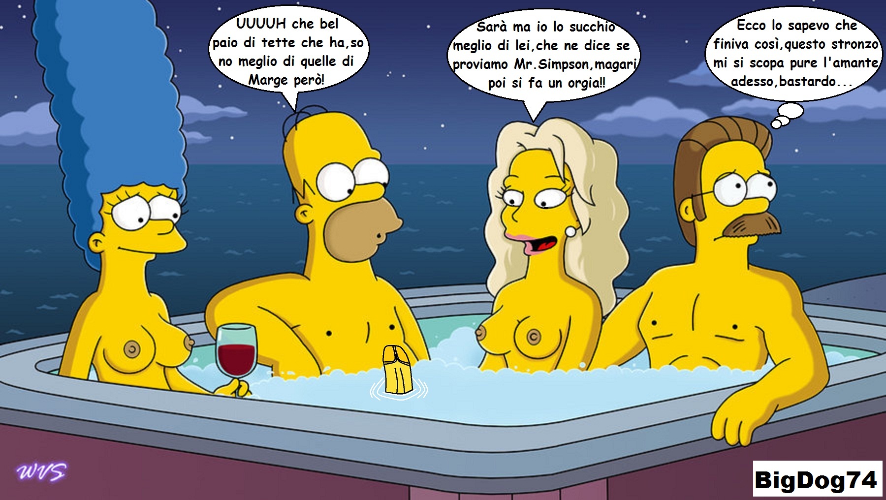 Homer_Simpson Marge_Simpson Ned_Flanders Sara_Sloane The_Simpsons WVS edit