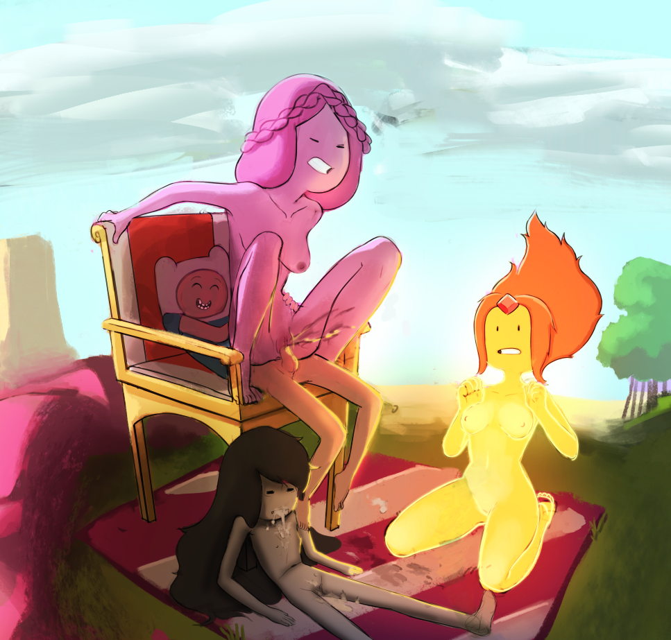 Post 1913692: Adventure_Time D-rock Finn_the_Human Flame_Princess Marceline  Princess_Bubblegum