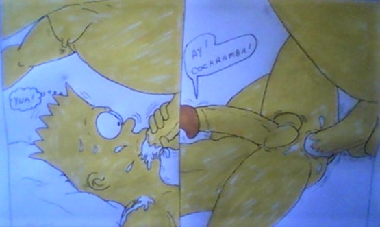 Bart_Simpson Homer_Simpson Jaq_(artist) The_Simpsons