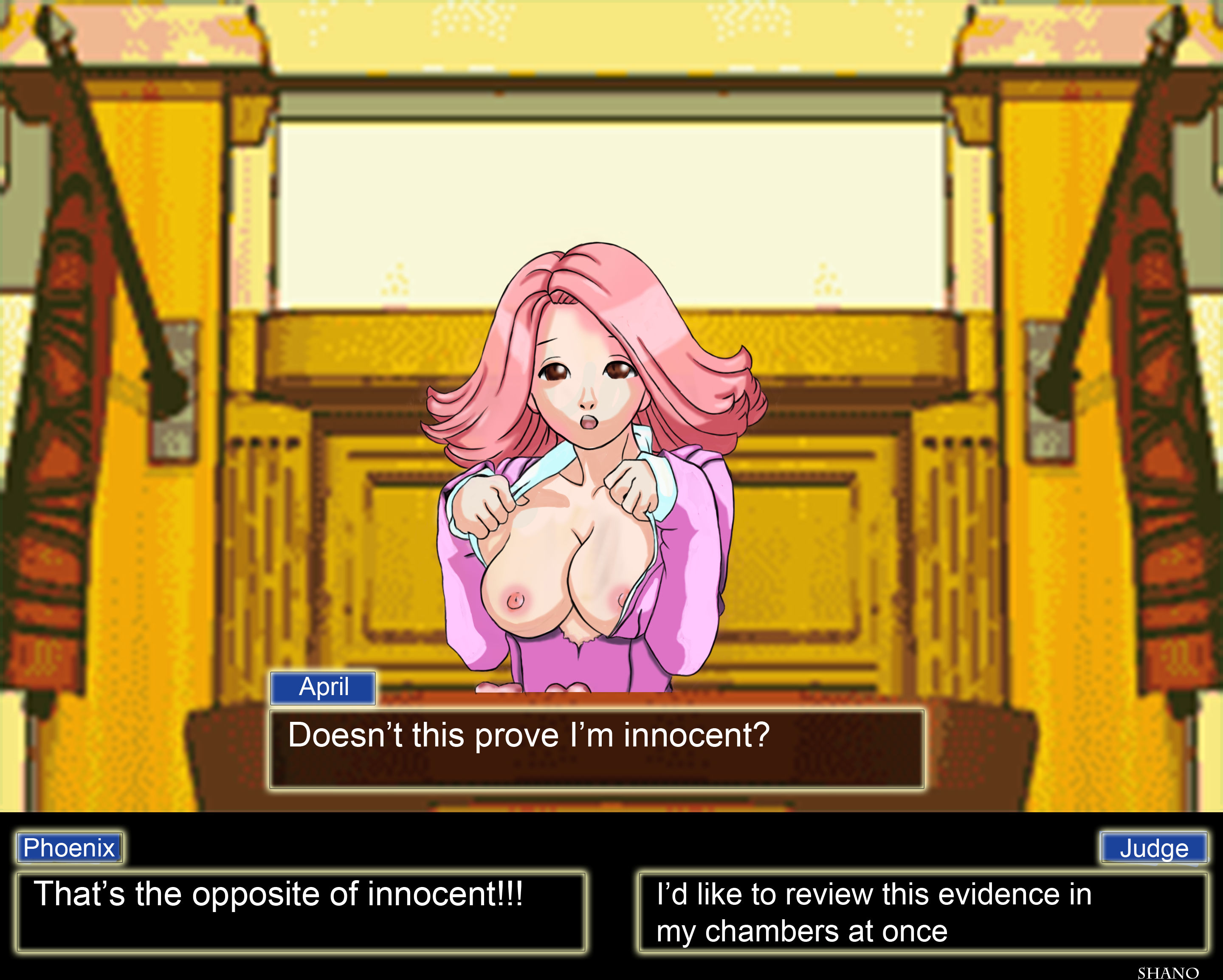 Ace attorney april may porn