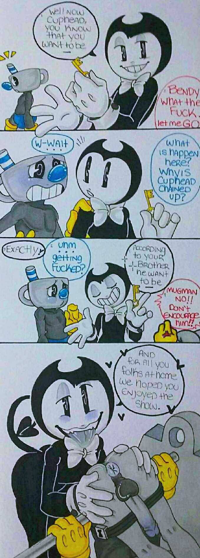 Post 2346298: Bendy Bendy_and_the_Ink_Machine Cuphead Cuphead_(series)  Mugman