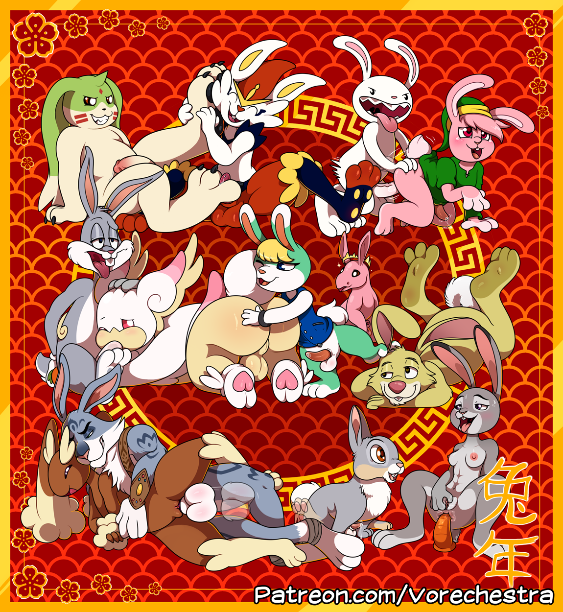 A_Link_to_the_Past Animal_Crossing Audino Bambi Bugs_Bunny Bunny_Link Bunnymund Cinderace Digimon Dragon_Age_Inquisition Gargomon Judy_Hopps Legend_of_Zelda Link Looney_Tunes Lopunny Max Nug Nug_King Porkyman Rabbit Rise_of_the_Guardians Sam_and_Max Sasha Thumper Vorechestra Winnie_the_Pooh Zootopia crossover