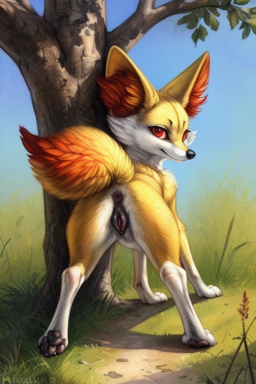 AI-generated Fennekin Porkyman