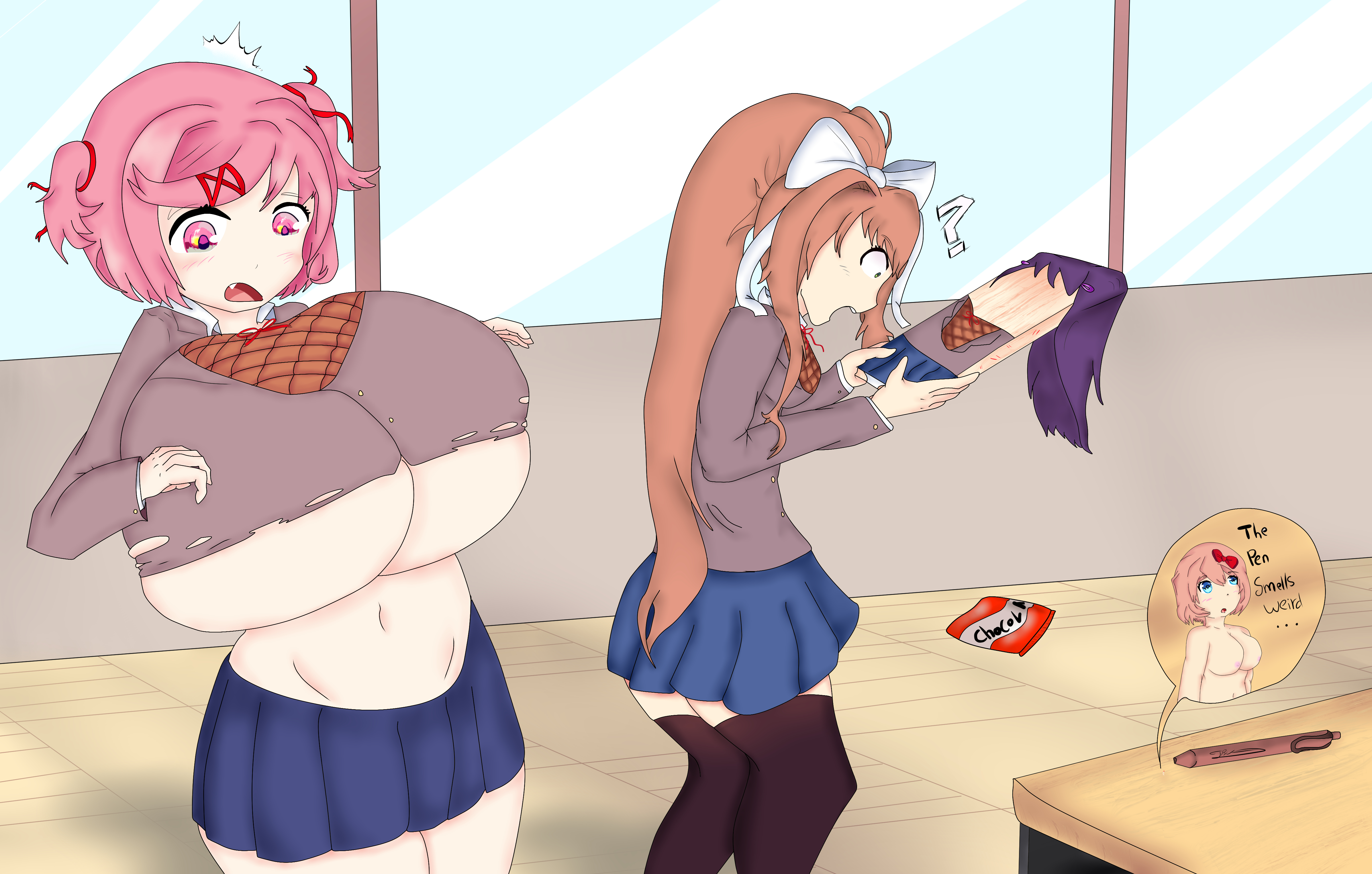 Post 3510063: Doki_Doki_Literature_Club Monika Natsuki Sayori Yuri