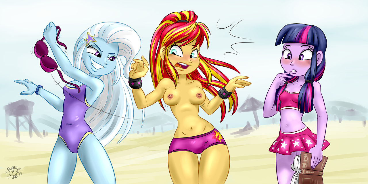 Equestria_Girls Friendship_is_Magic My_Little_Pony Ponut_Joe Sunset_Shimmer Trixie_Lulamoon Twilight_Sparkle