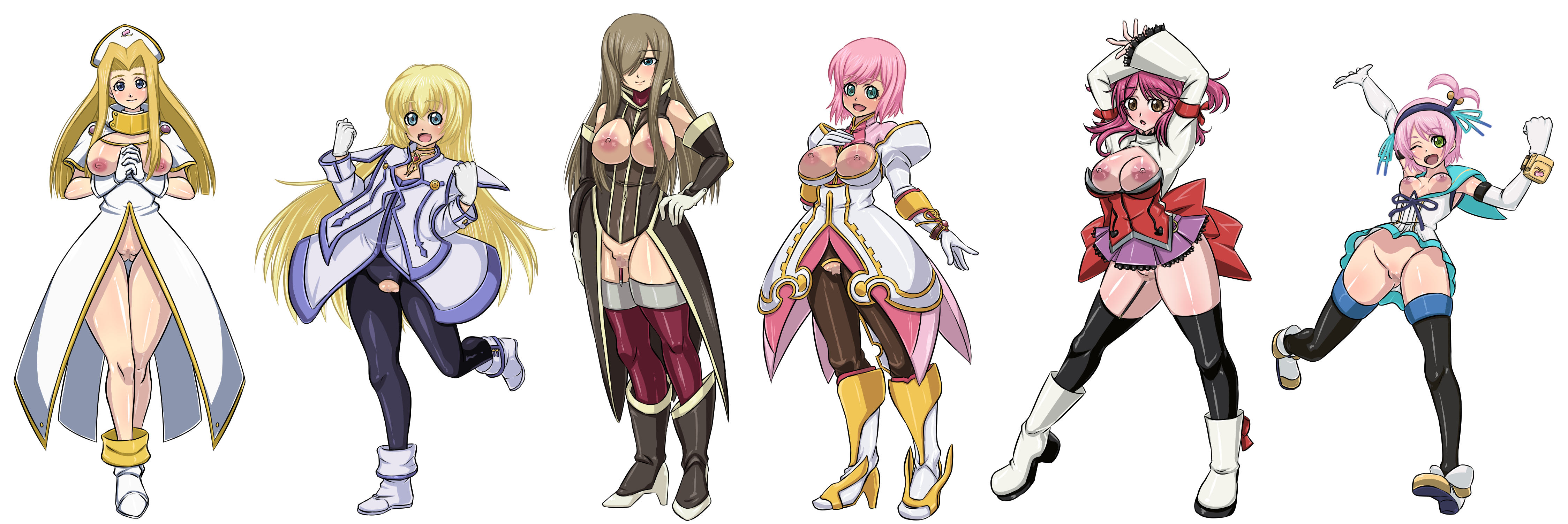 Cheria_Barnes Colette_Brunel Estellise_Sidos_Heurassein Kanonno_Earhart Mint_Adenade Radiant_Mythology Tales Tales_of_Graces Tales_of_Phantasia Tales_of_Symphonia Tales_of_Vesperia Tales_of_the_Abyss Tales_of_the_World Tear_Grants pink.s