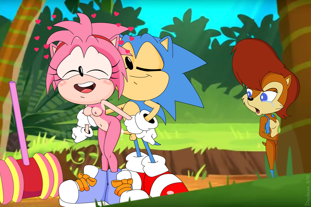 Amy_Rose Classic_Sonic Duchess_(artist) Sally_Acorn Sonic_CD Sonic_Mania Sonic_the_Hedgehog Sonic_the_Hedgehog_(series) crossover