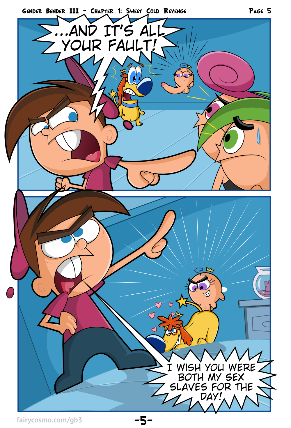 Cosmo Fairly_OddParents FairyCosmo Lock444 Poof Sparky Timmy_Turner Wanda comic