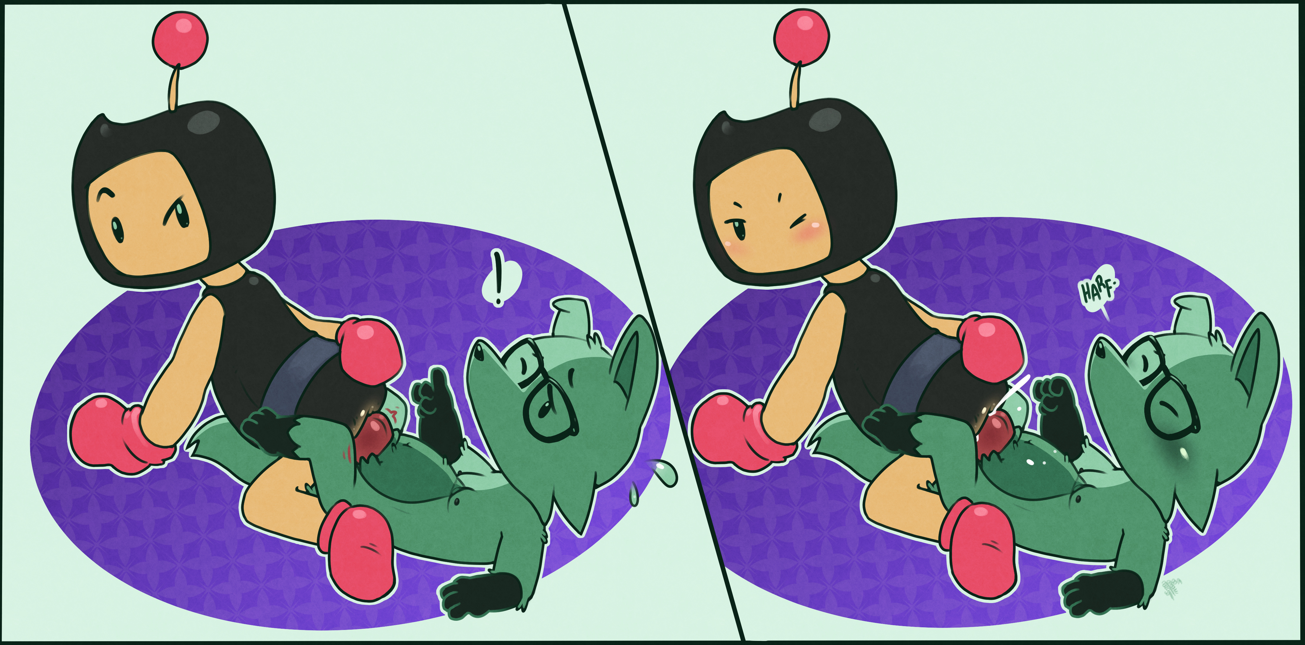 ArgonVile Black_Bomberman Bomberman Mint_Mobile Minty crossover mascots