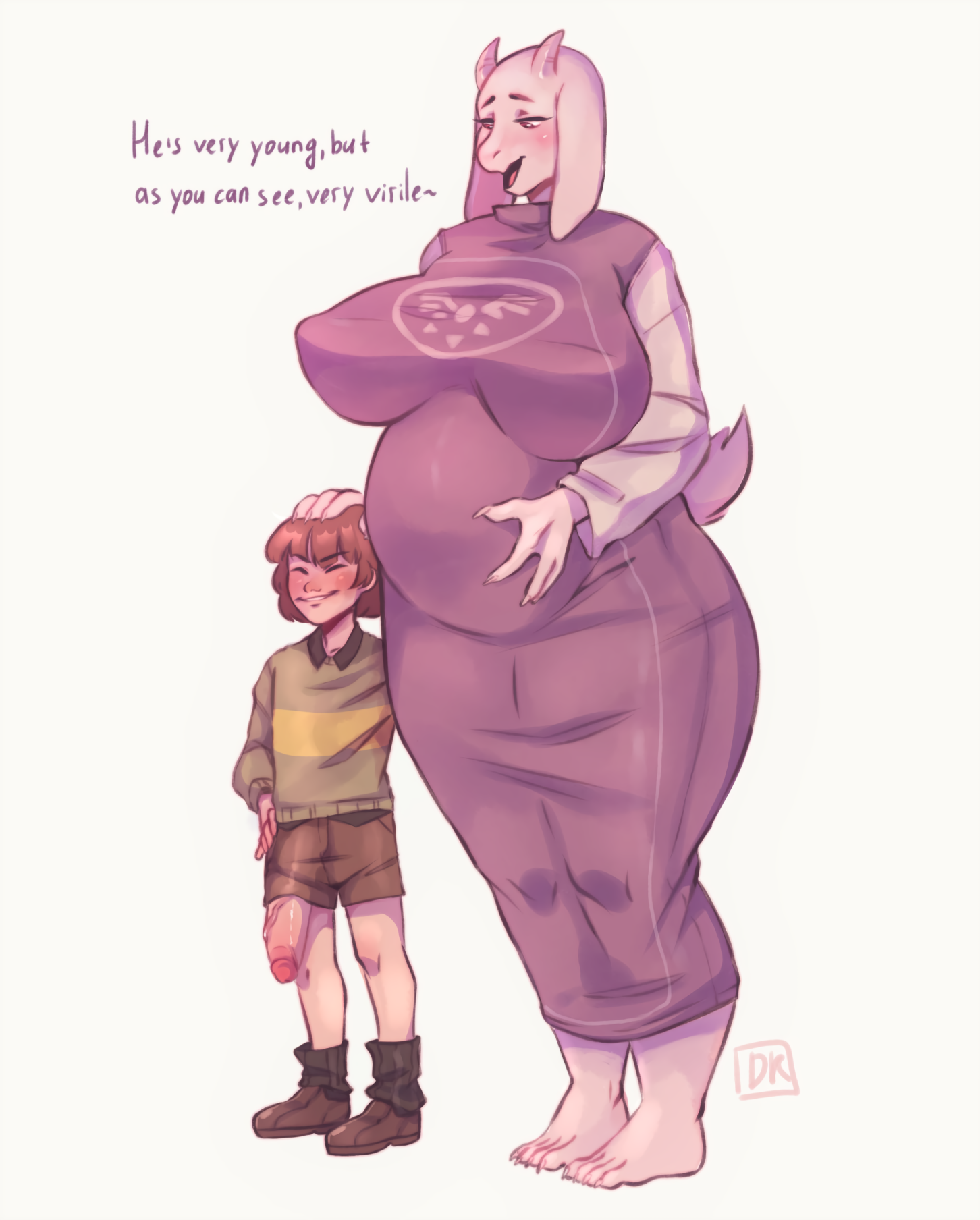 Post 3888215: Chara darkriallet Toriel Undertale