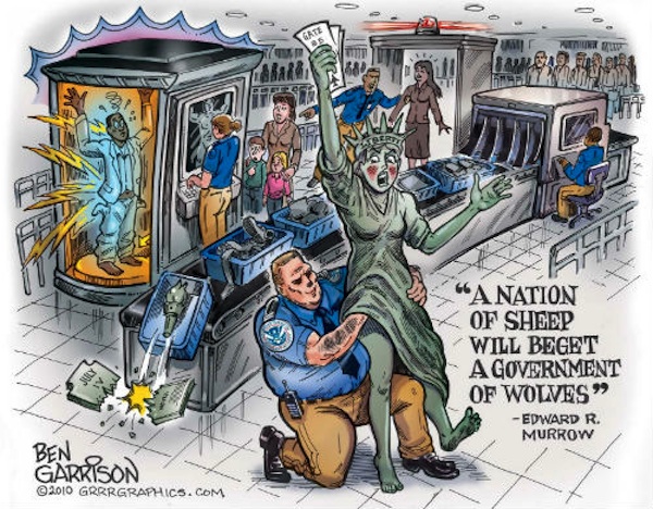 Post 806276 America Ben Garrison Inanimate Statue Of Liberty Transportation Security