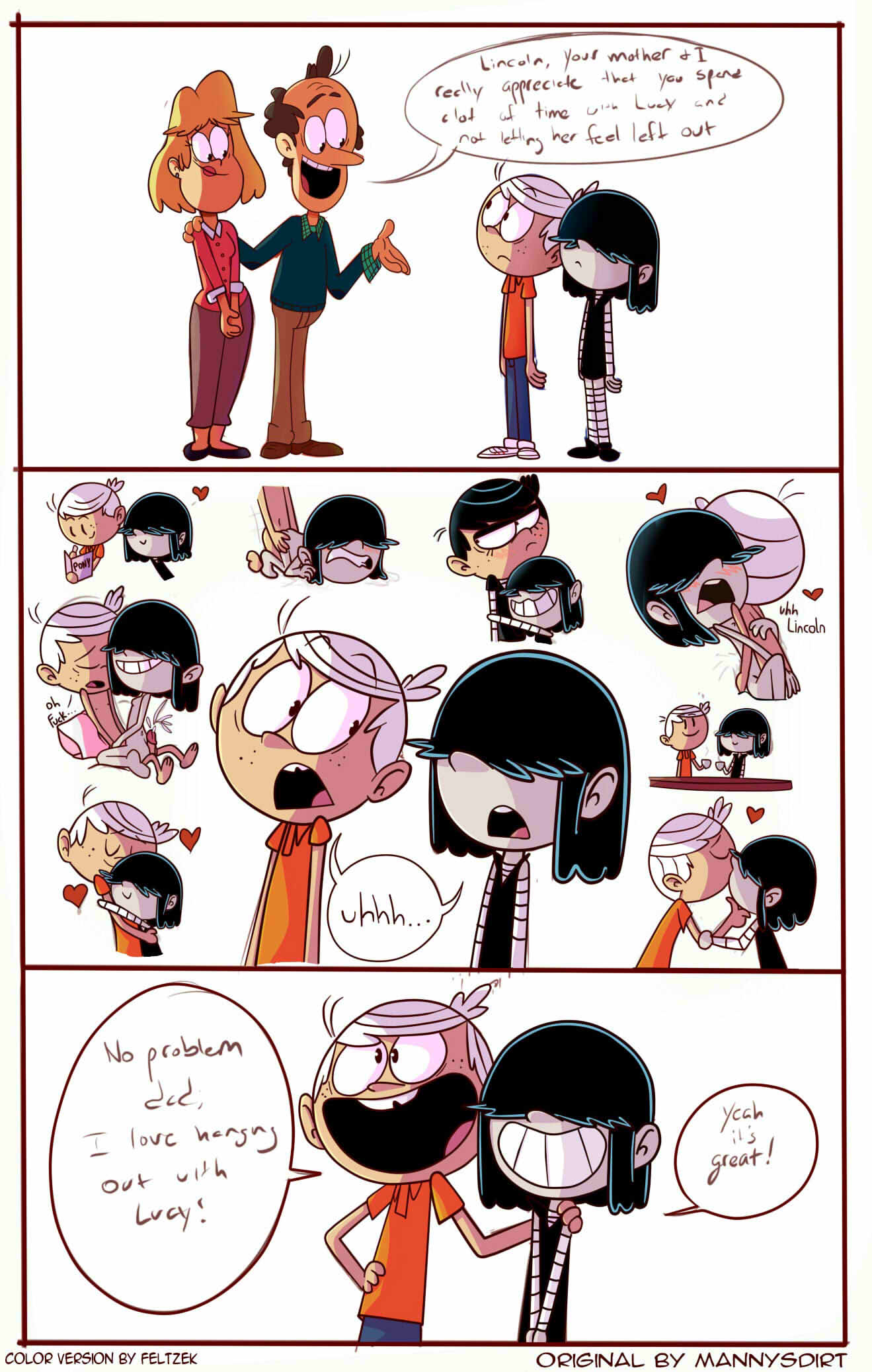 Lincoln_Loud Lucy_Loud Lynn_Loud_Sr. Rita_Loud The_Loud_House feltzek mannysdirt