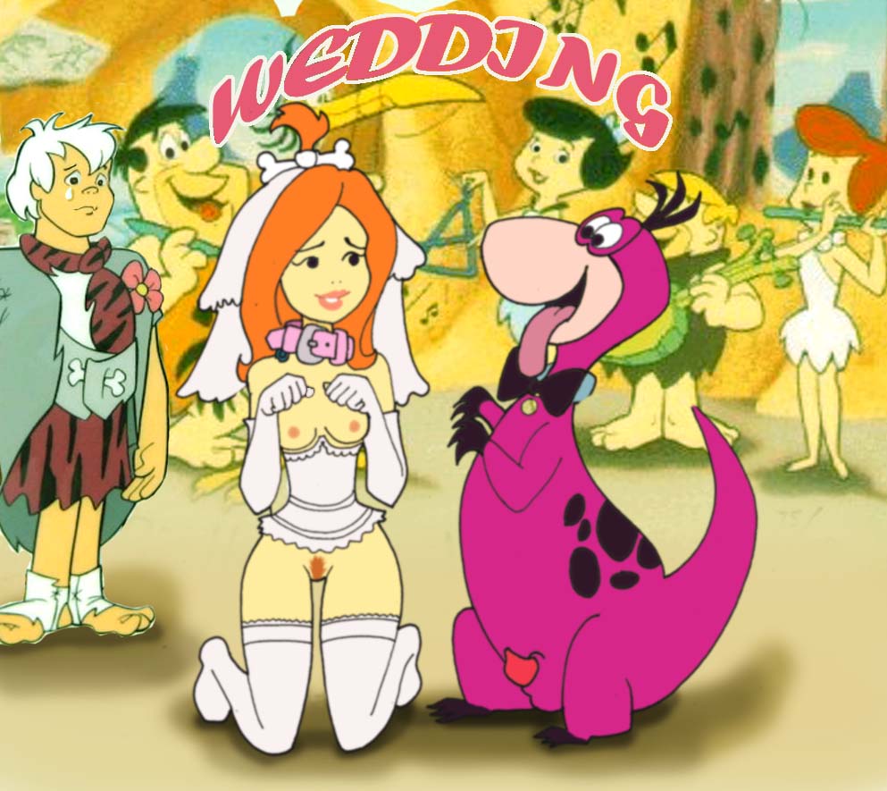 Barney and betty rubble and bam bam