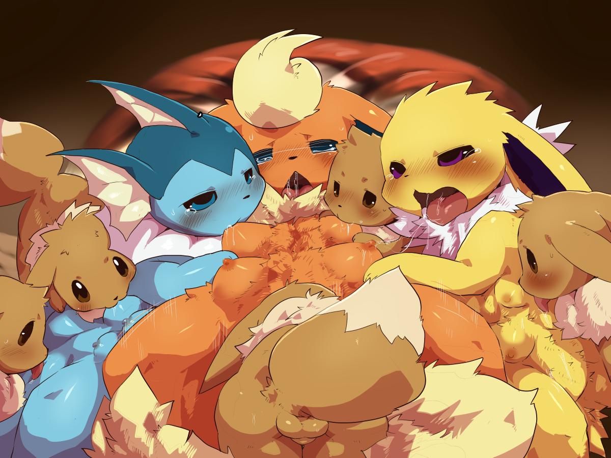 Post 1508446 Dagasi Eevee Flareon Jolteon Porkyman Vaporeon