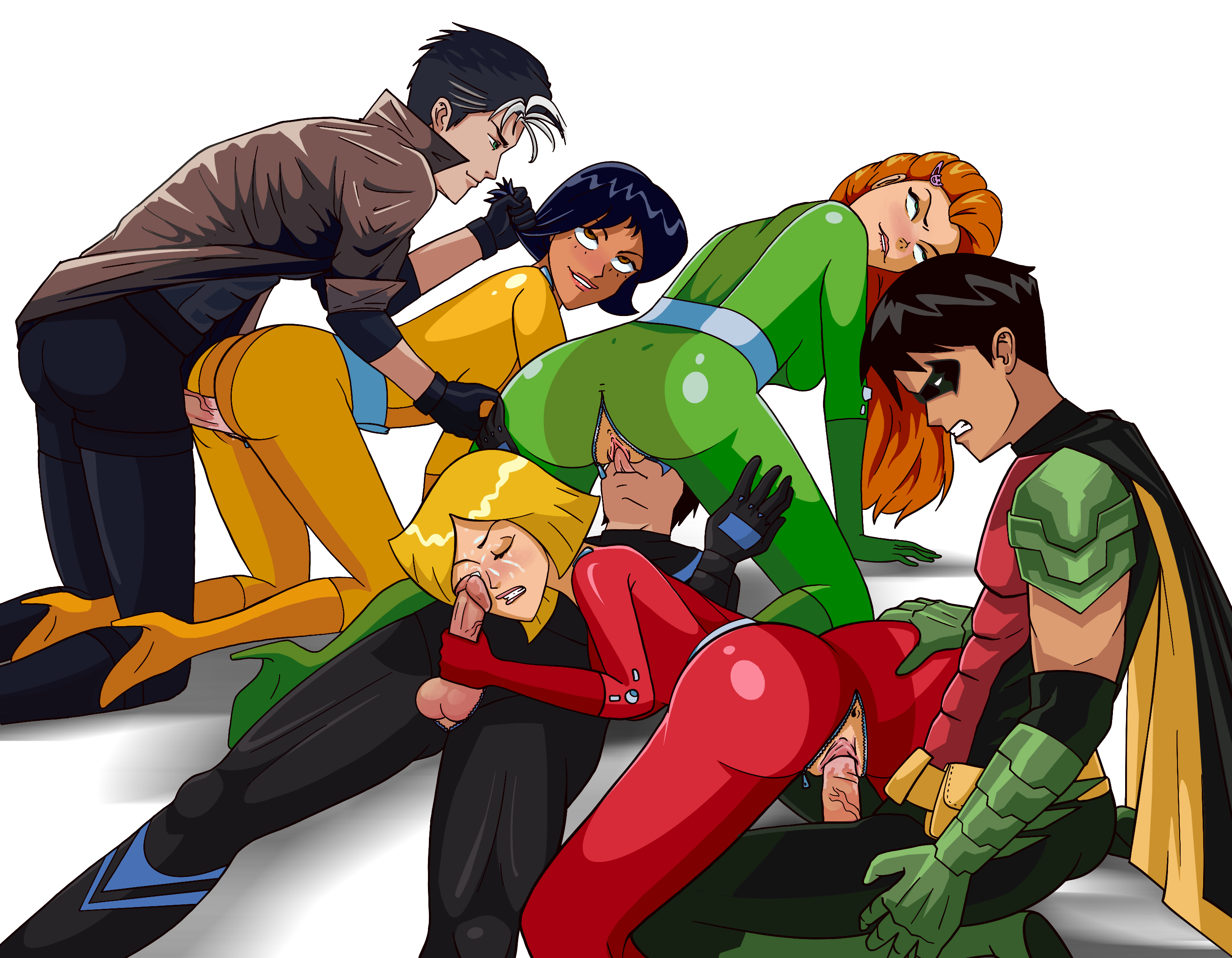 Alex Batman_(series) Clover DC Jason_Todd Nightwing Red_Hood Red_Robin Robin Sam Tim_Drake Totally_Spies crossover